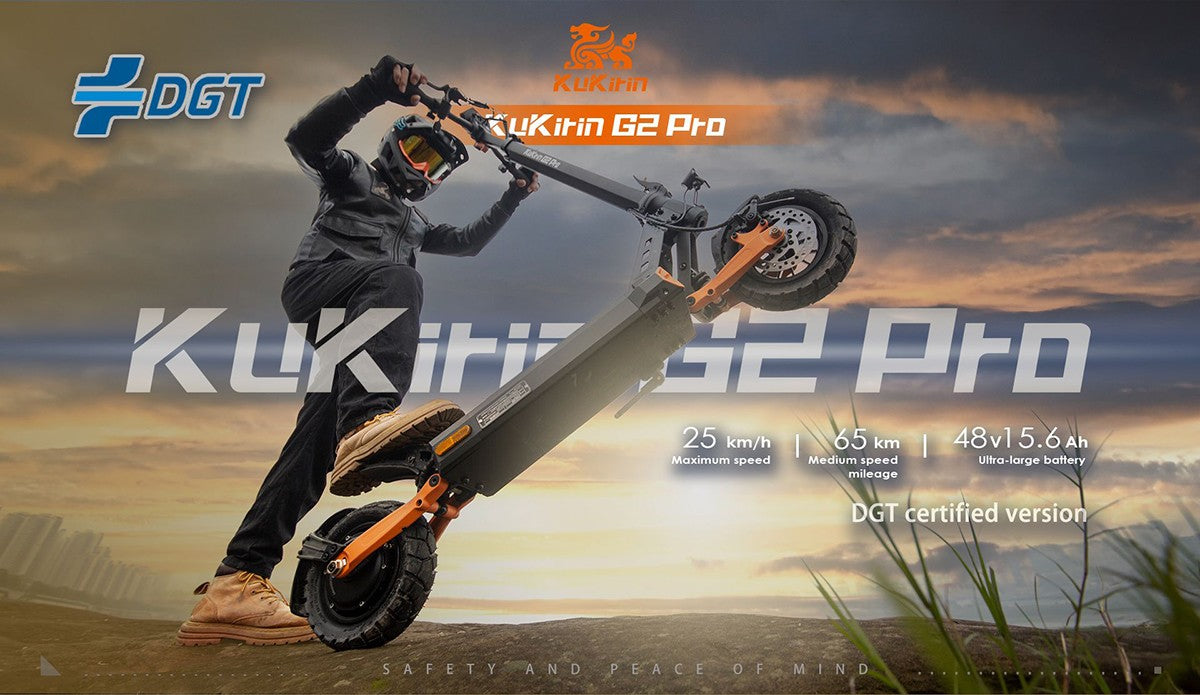 KuKirin G2 Pro (VMP) Folding Electric Vehicles, 500W Motor, 48V 15.6Ah Battery, 9 Inch Vacuum Tire, 25 km/h Max Range 65KM