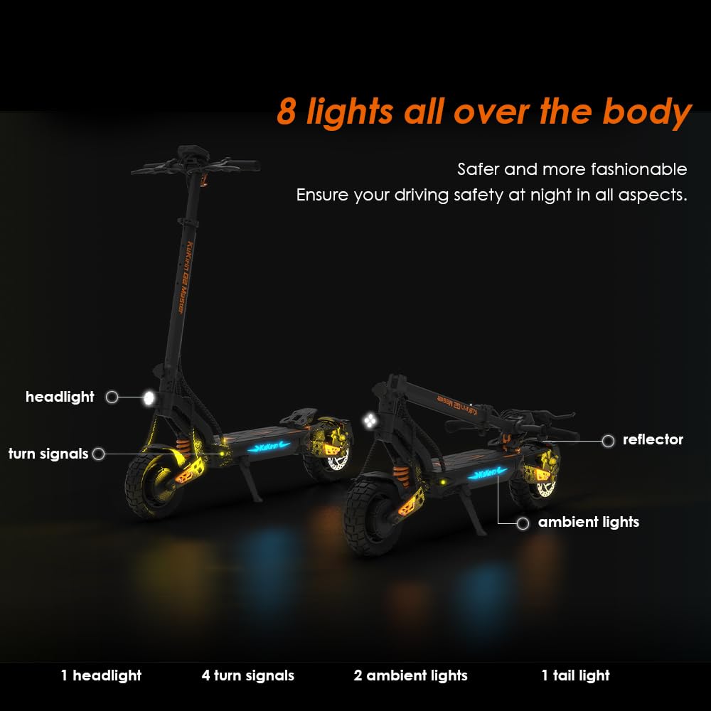Kukirin G2 Master electric scooter, 52 V 20.8 Ah 2000W 60km/h 10 inches Electric Scooter, 70 km Range, Front and Rear Dual Motor, Max load 120 kg