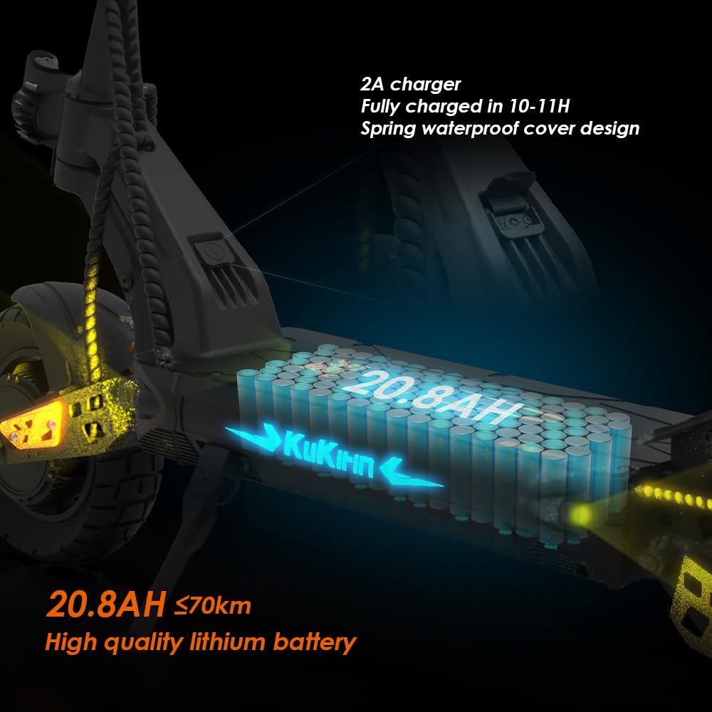 Kukirin G2 Master electric scooter, 52 V 20.8 Ah 2000W 60km/h 10 inches Electric Scooter, 70 km Range, Front and Rear Dual Motor, Max load 120 kg