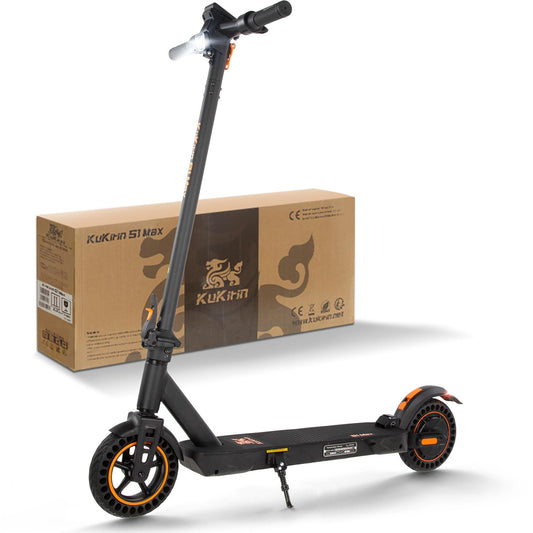 Kukirin S1 MAX Electric Scooter, Adult Electric Vehicle Folding 500W 36V 10.4Ah 30KM/h Off-Road, Electric Scooter (40 km Range)