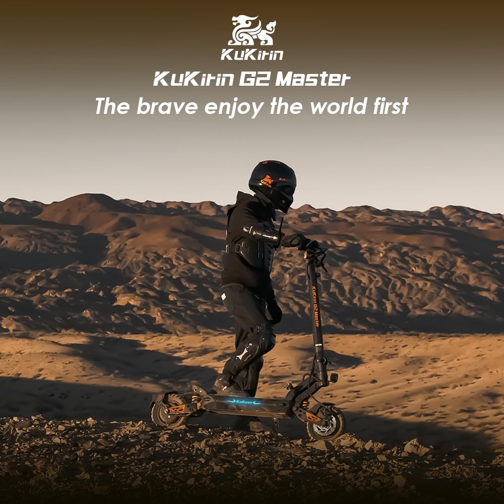 Kukirin G2 Master electric scooter, 52 V 20.8 Ah 2000W 60km/h 10 inches Electric Scooter, 70 km Range, Front and Rear Dual Motor, Max load 120 kg