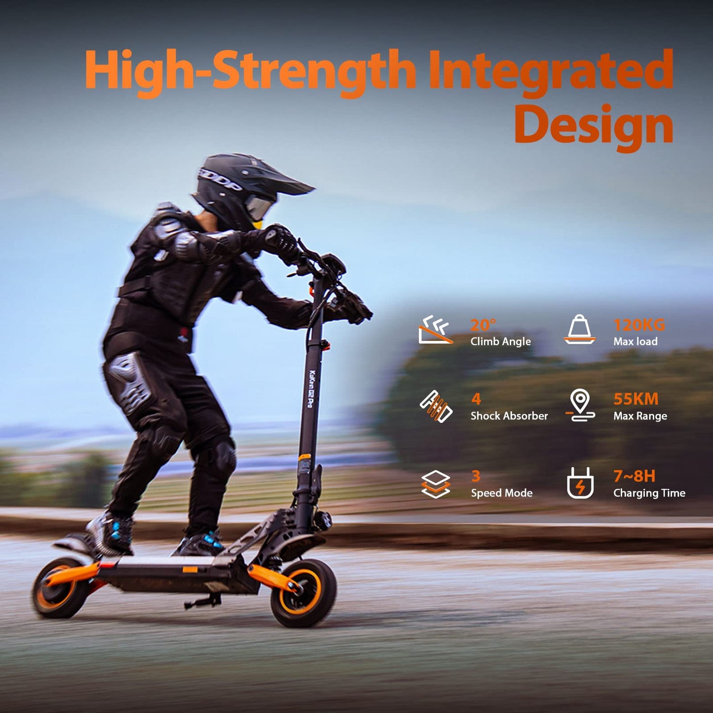 KuKirin G2 Pro Electric scooter, Strong Drive, 45KM/H 48V 15.6Ah 600W Battery, Up to 55 km Range, Dual Suspension E Scooter, 10 Inch Pneumatic Tyres, LCD Display, IPX4, Foldable - For Commuting and Leisure