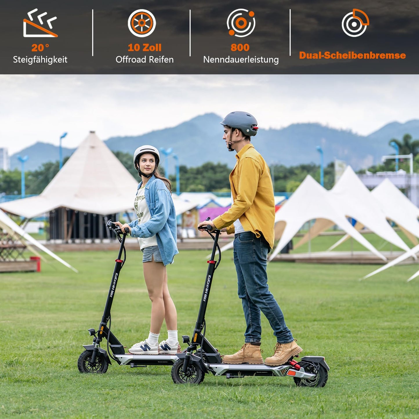 Kukirin M4 MAX Electric Scooter 1000W 48V 18.2AH 45KM/H Max 65KM Driving range 10'' off-road Tires,Front and rear double spring suspension