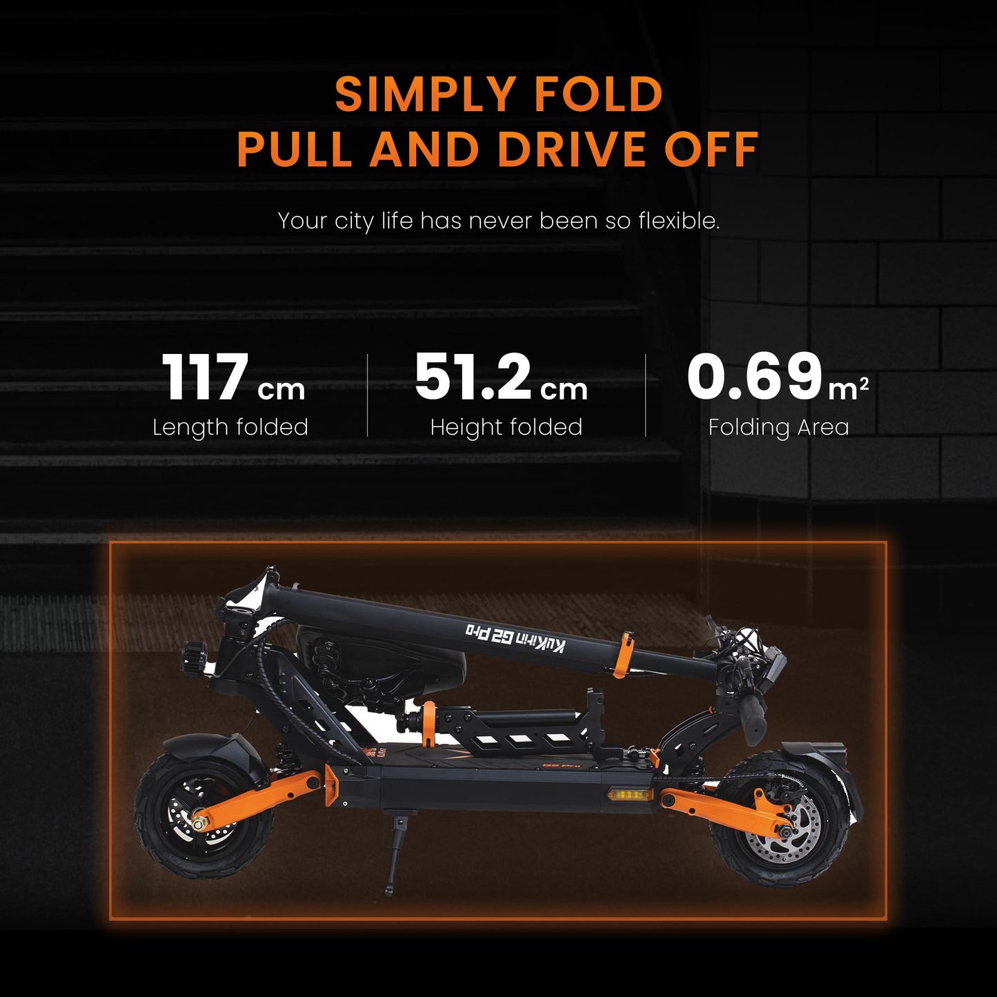 Kukirin G2 MAX Electric scooter 1200W 55KM/H E Scooter 80km Range 48V 20Ah Battery, 10 Inch Pneumatic Tyres E Scooter with LCD Screen Foldable Electric vehicle for Teenagers and Adults