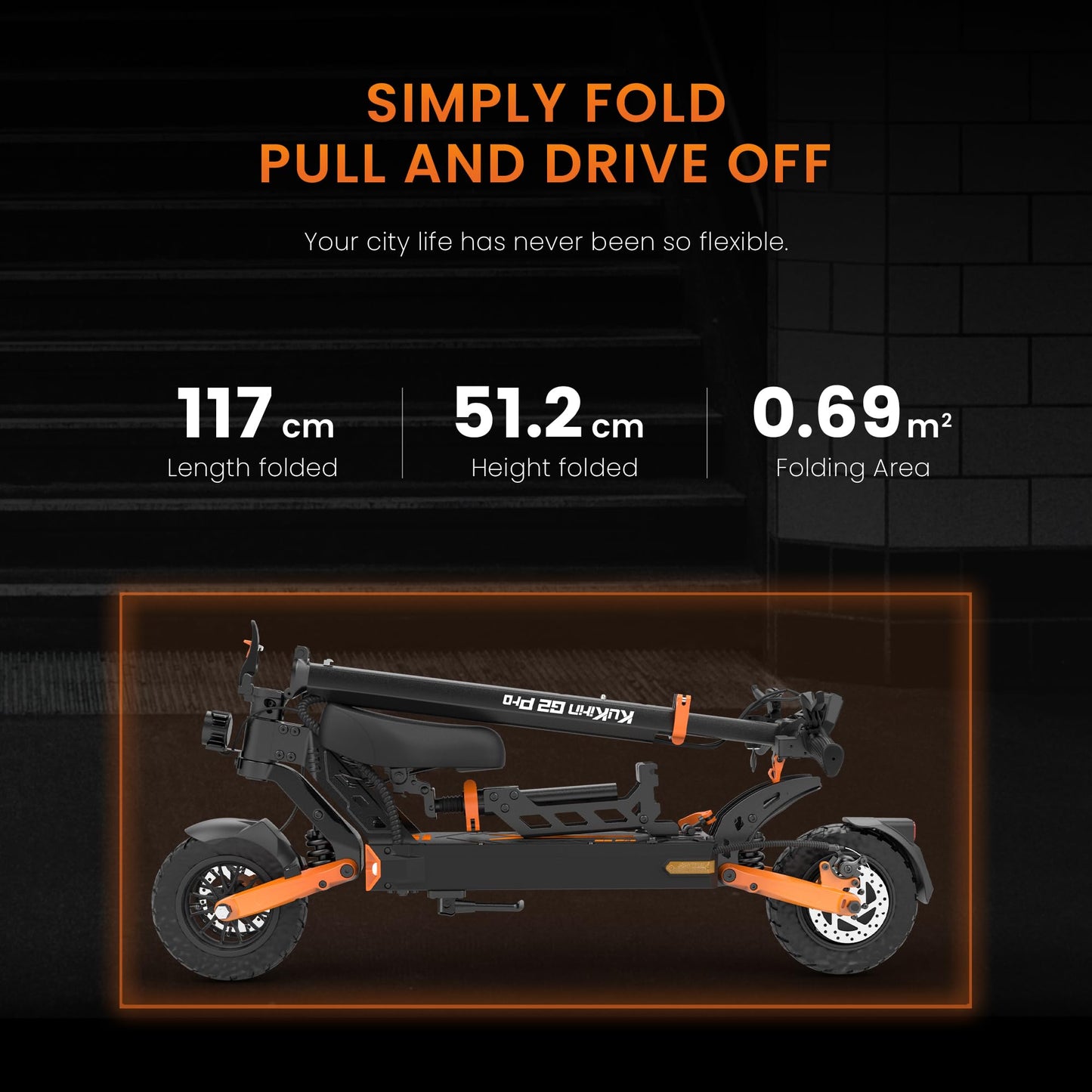 KuKirin G2 Pro Electric scooter, Strong Drive, 45KM/H 48V 15.6Ah 600W Battery, Up to 55 km Range, Dual Suspension E Scooter, 10 Inch Pneumatic Tyres, LCD Display, IPX4, Foldable - For Commuting and Leisure