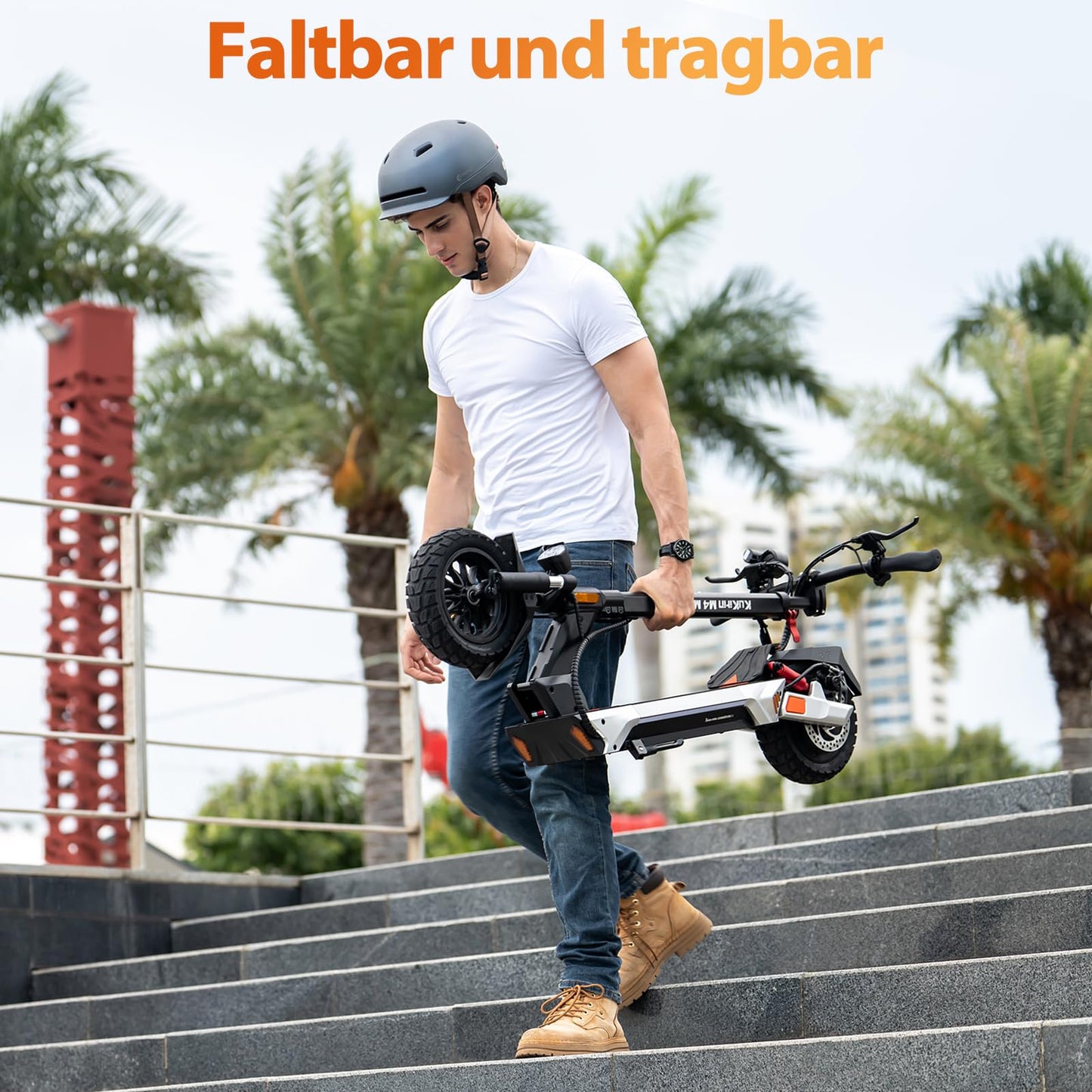 Kukirin M4 MAX Electric Scooter 1000W 48V 18.2AH 45KM/H Max 65KM Driving range 10'' off-road Tires,Front and rear double spring suspension