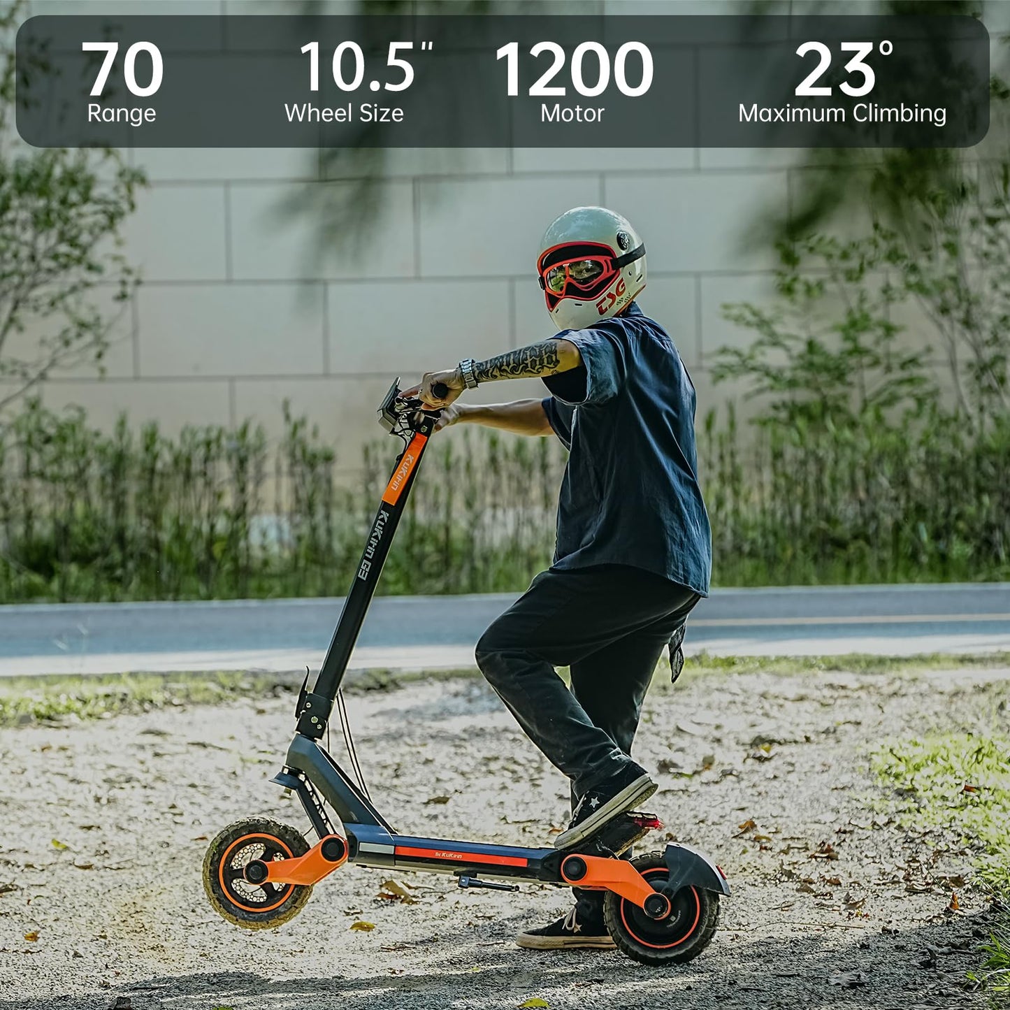 Kukirin G3 Electric Scooter 1200W 50km/h 52V 18Ah E Scooter 70km Range Adult, 6 light system, 10.5 Inch Tyres Folding Electric Vehicle IP54