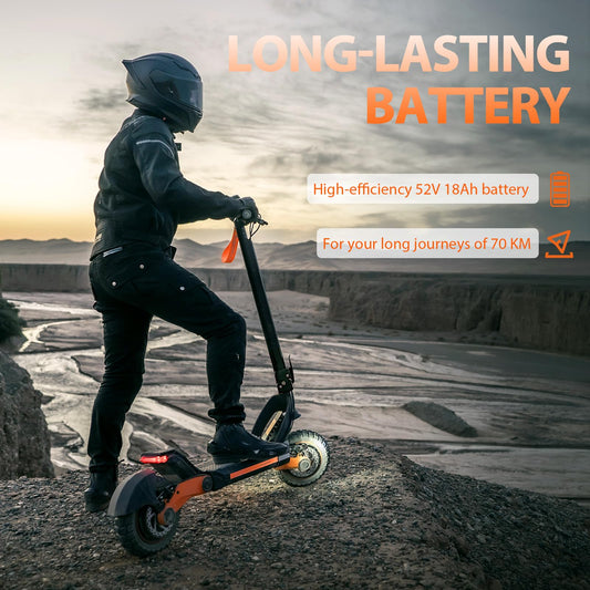 Kukirin G3 Electric Scooter 1200W 50km/h 52V 18Ah E Scooter 70km Range Adult, 6 light system, 10.5 Inch Tyres Folding Electric Vehicle IP54