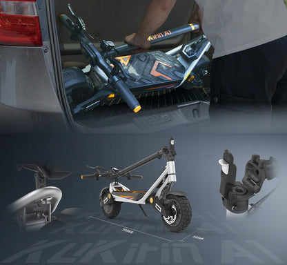 2025 Kukirin A1 Folding Electric scooter 10‘’ off-road tires 1000W 48V 13AH 45KM/H Front and rear disc brakes + shut-off brake