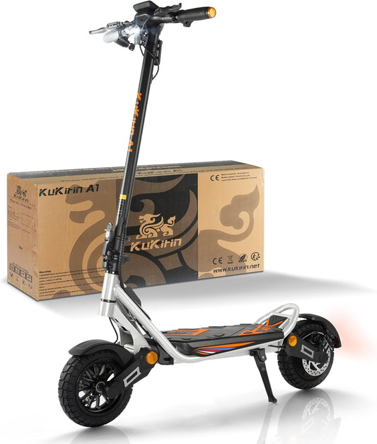 2025 Kukirin A1 Folding Electric scooter 10‘’ off-road tires 1000W 48V 13AH 45KM/H Front and rear disc brakes + shut-off brake