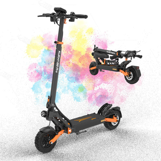 KuKirin G2 Pro Electric scooter, Strong Drive, 45KM/H 48V 15.6Ah 600W Battery, Up to 55 km Range, Dual Suspension E Scooter, 10 Inch Pneumatic Tyres, LCD Display, IPX4, Foldable - For Commuting and Leisure
